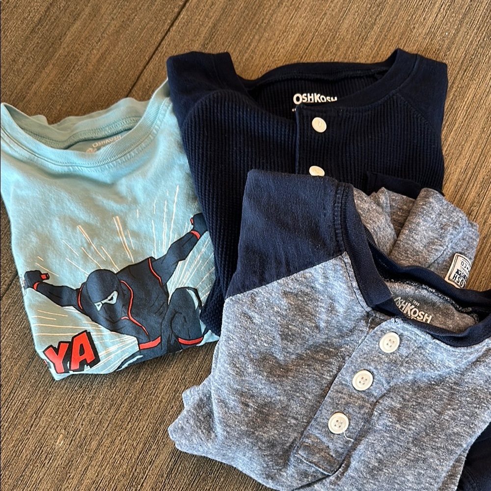 OshKosh B'gosh Kids Blue and Gray Shirt Set